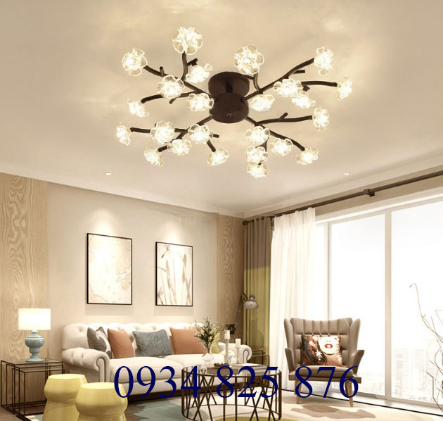 Đèn ốp trần pha lê